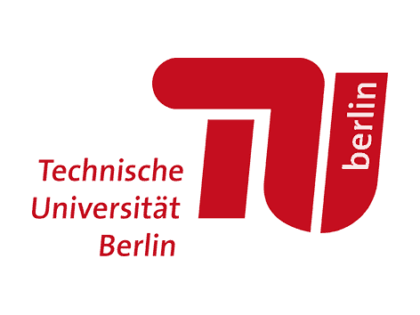 Logo der Technischen Universität Berlin mit rotem Design.